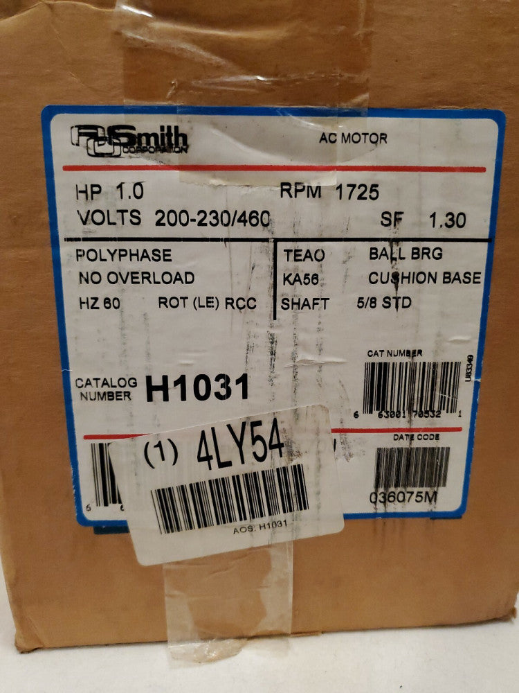 1 hp 1725 RPM 56 Frame 200-230/460V Belt Drive Blower Motor Century # H1031L