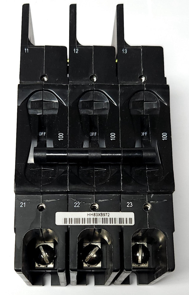 AIRPAX 219 3 34680 972 3 Pole 100 AMP 277 480 VAC Circuit Breaker HH83XB972 SENS