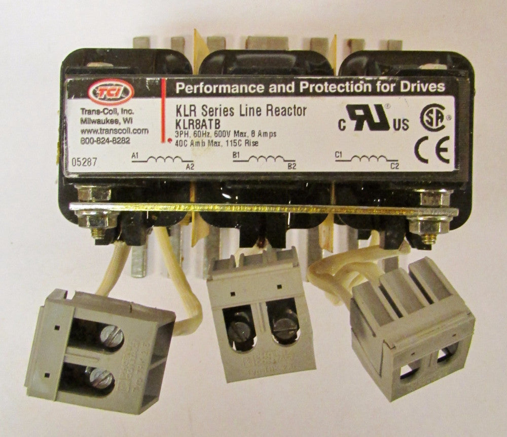 TCI TRANS COIL 3 Phase KLR Series Line Reactor 600V 8 Amp KLR8ATB