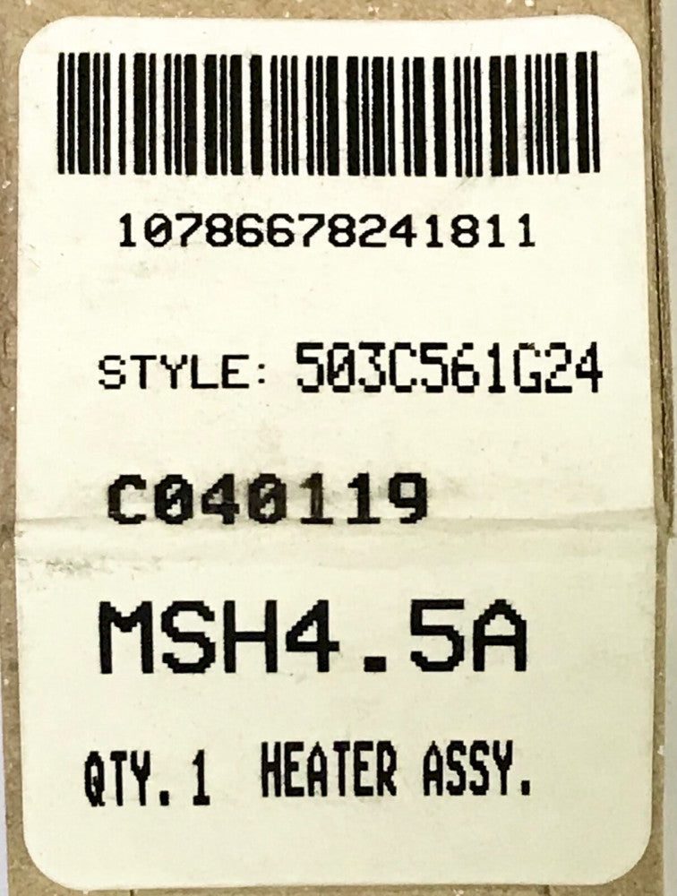EATON CUTLER HAMMER MSH4.5A Manual Starter Thermal Overload Heater Relay Element