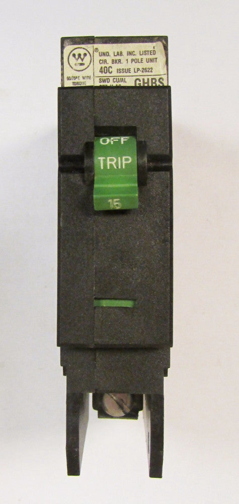 CUTLER HAMMER WESTINGHOUSE GHBS Current Limiting Breaker GHBS1015