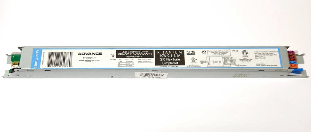 ADVANCE XI040C110V050VWT1M XITANIIUM LED Electronic Driver 40 Watt SR Flextune