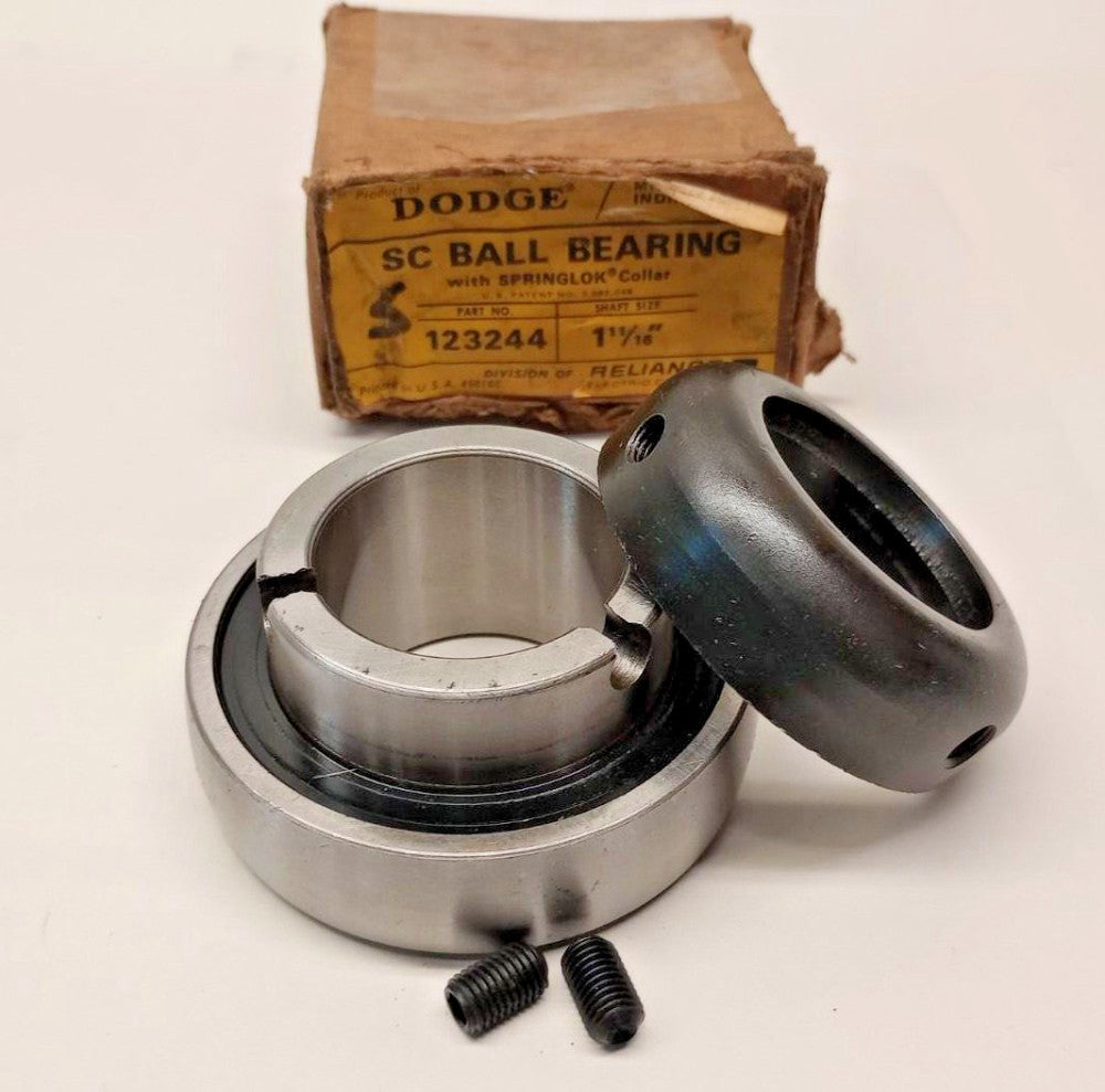Dodge 123244 Insert Bearing, Springlok Collar SC-1-11/16-A 1.6875 ID x 3.345 OD