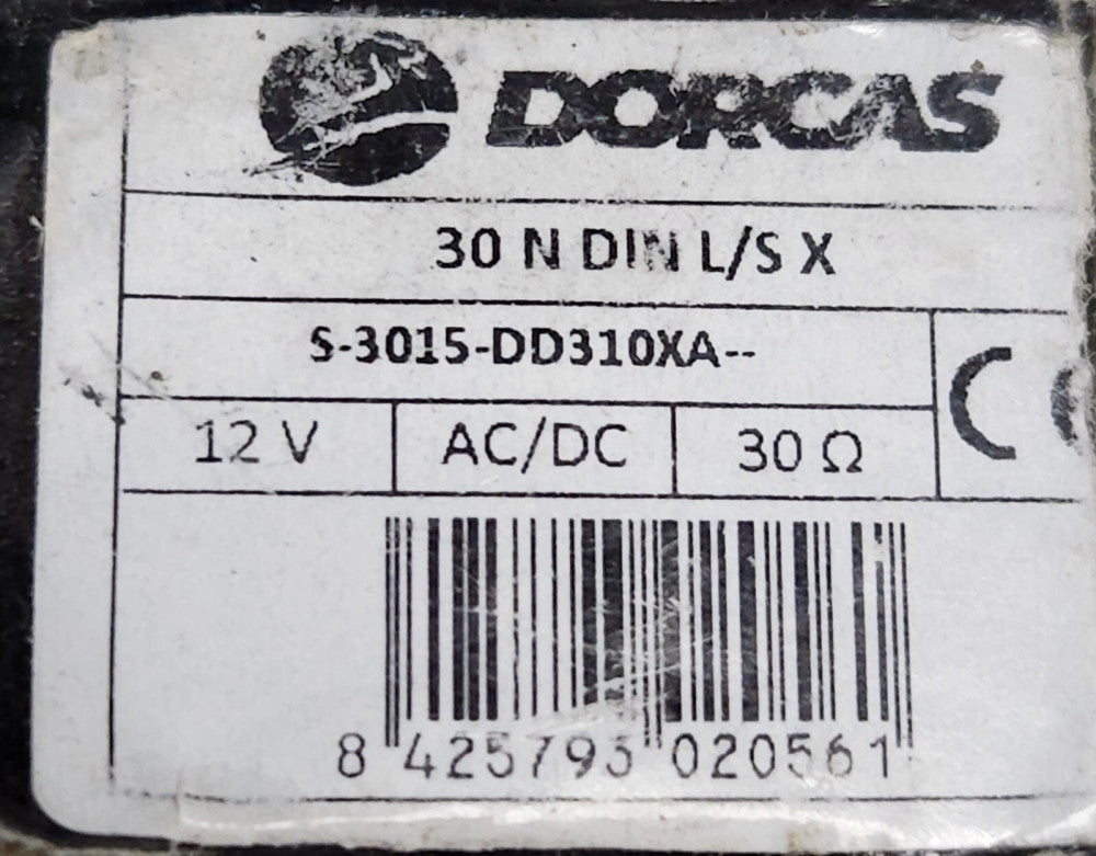 DORCAS ELECTRIC Release 30 N DIN L/S X S-3015 DD310XA 12 VAC VDC 30 OHM