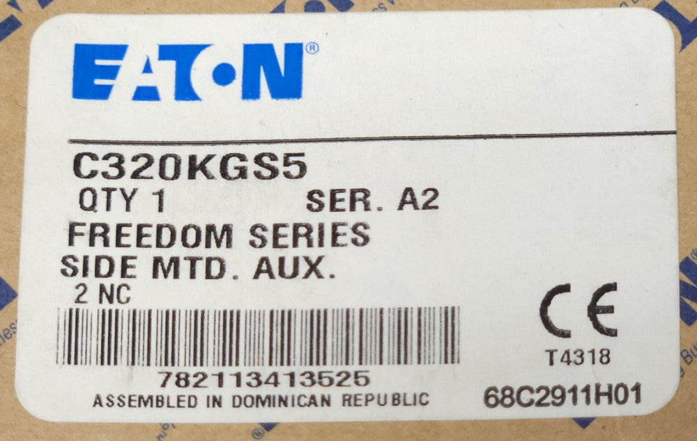 EATON CUTLER HAMMER C320KGS5 Freedom Series Side Mount Auxiliary Contact 2 NC