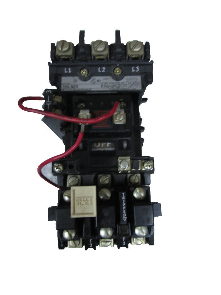 Allen Bradley 509-BOD Starter Size 1 Ser B 120V coil 509-B0D w/ Heaters