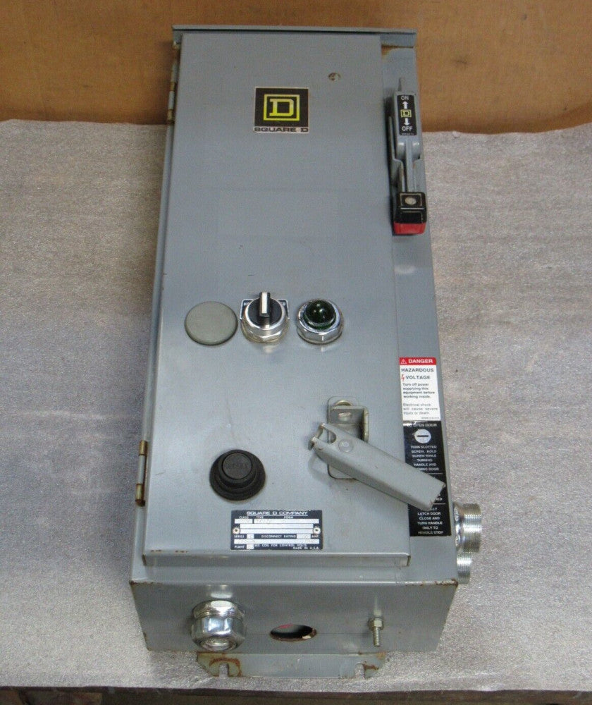 SQUARE D MOTOR STARTER COMBO 8538 SCA24 SER C 30 A AMP 120V COIL SIZE SZ 1