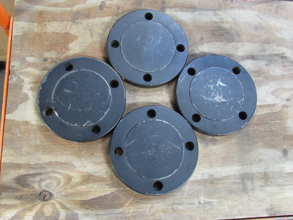 New Lot of 4 Kerkau 3" 4 Bolt Steel Raised Face Blind Flange #150 A105 B16.5