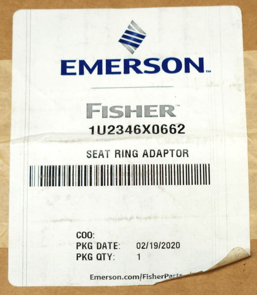 SEALED EMERSON FISHER 1U2346X0662 Seat Ring Adapter
