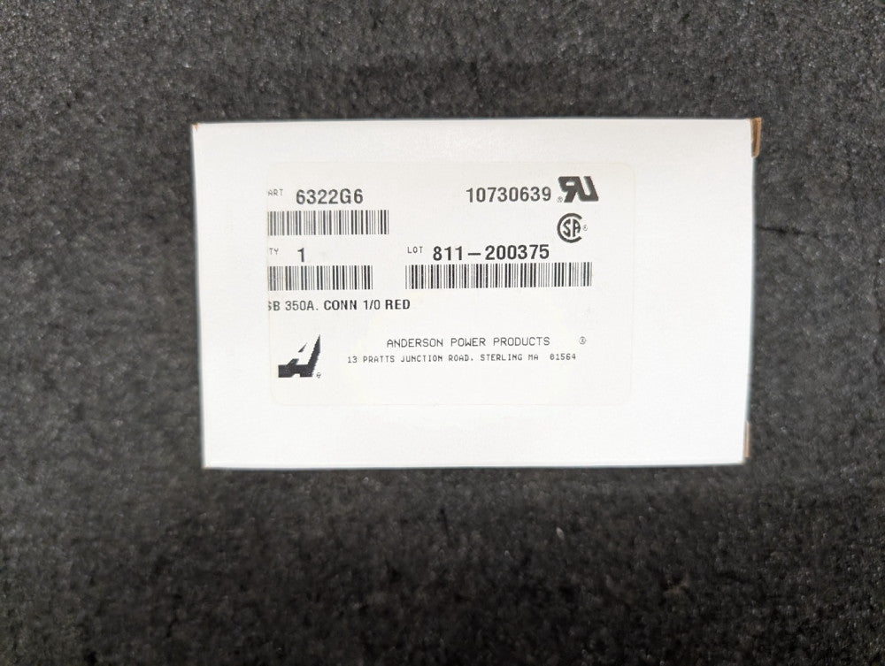 New, Anderson Power Products, 6322G6, Heavy Duty Power Conn. SB350 RED 1/0 AWG