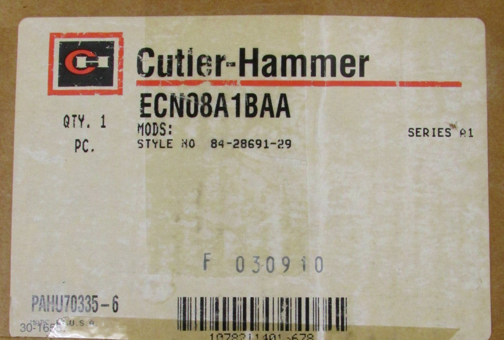 CUTLER HAMMER ECN08A1BAA Size 00 220/240V BN16AN0 Starter Nema 1 Enclosure