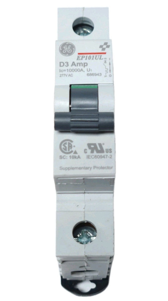 GENERAL ELECTRIC EP101UL D3 Single Pole 3 AMP Supplementary Protector