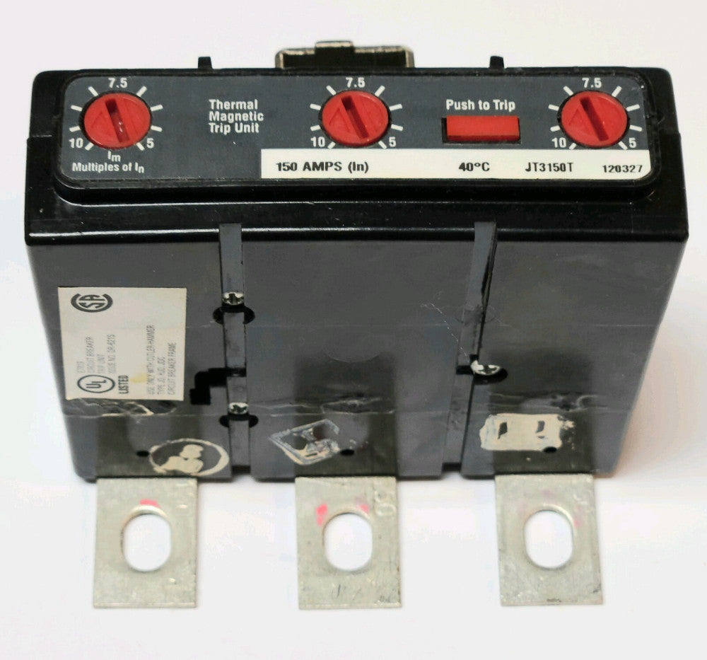 EATON CUTLER HAMMER JT3150T J Frame 150 AMP TRIP Unit Type JD HJD
