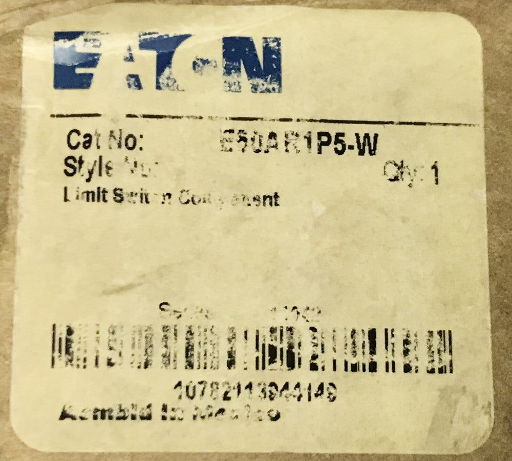 EATON CUTLER HAMMER E50AR1P5 W 600 VAC R300 E50 Series Limit Switch E50AR1P5-W