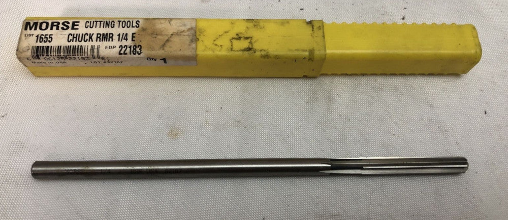 1/4" HSS Chucking REAMER Flute 62187 Made In USA Cutting Tool Morse 22183