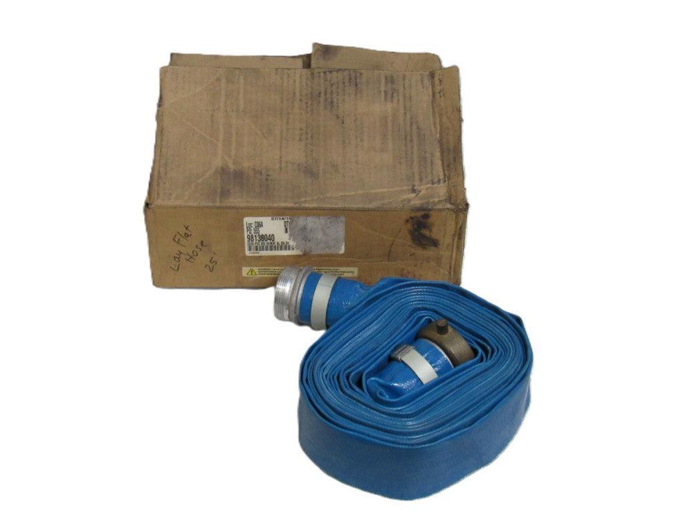 Apache 2" x 25' PVC Lay Flat Discharge Hose w/ MxF Aluminum Shanks 98138040