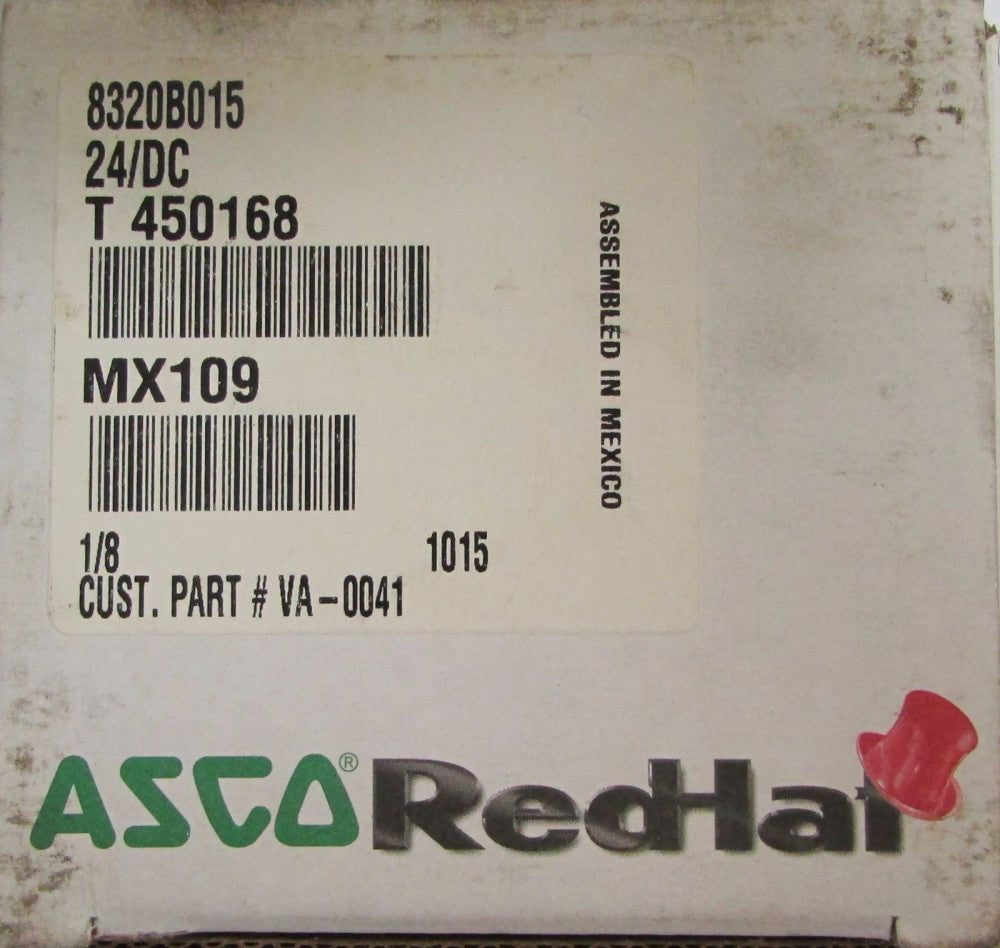 ASCO 8320B015 24 VDC Red Hat Solenoid Control Valve
