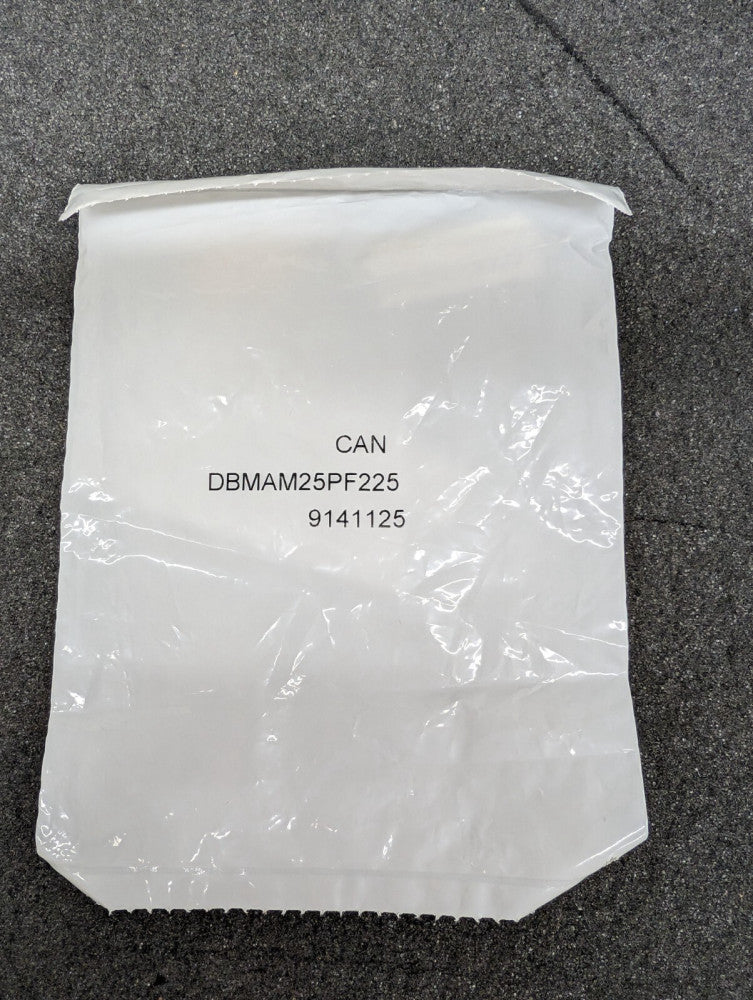 New, ITT Cannon, DBMAM25PF225, CONN D-SUB PLG 25P PNL MT CRIMP