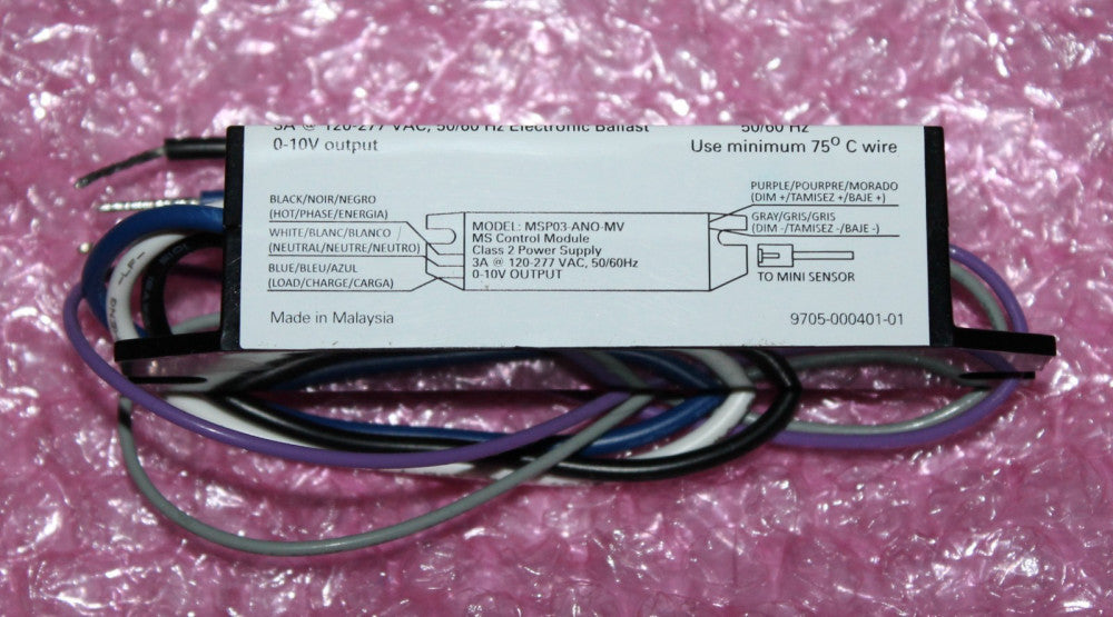 EATON MSP03 ANO MV 120 -277 VAC Input MS Control Module Power Supply Ballast