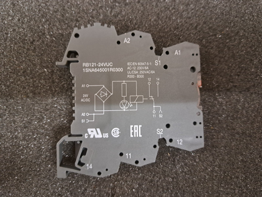 Used, ABB, RB121-24VUC, Interface Relay Module 5A 250VAC
