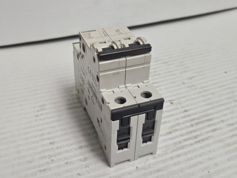SIEMENS CIRCUIT BREAKER 5SY65 MCB C10 5SY6510-7 10 A AMP 230V 2P 2 POLE - USED