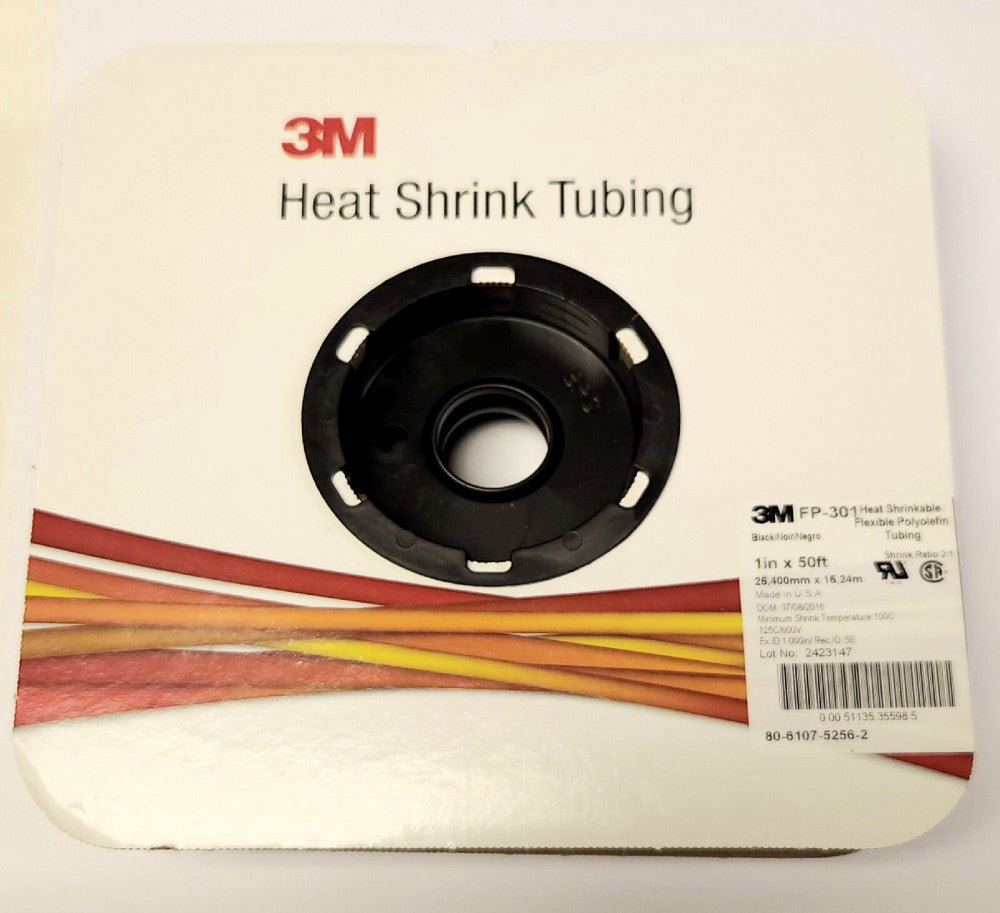 3M FP 301 Heat Shrink Tubing 1 Inch x 50 Feet 2:1 Shrink Ratio 25,400mm x 15,24m