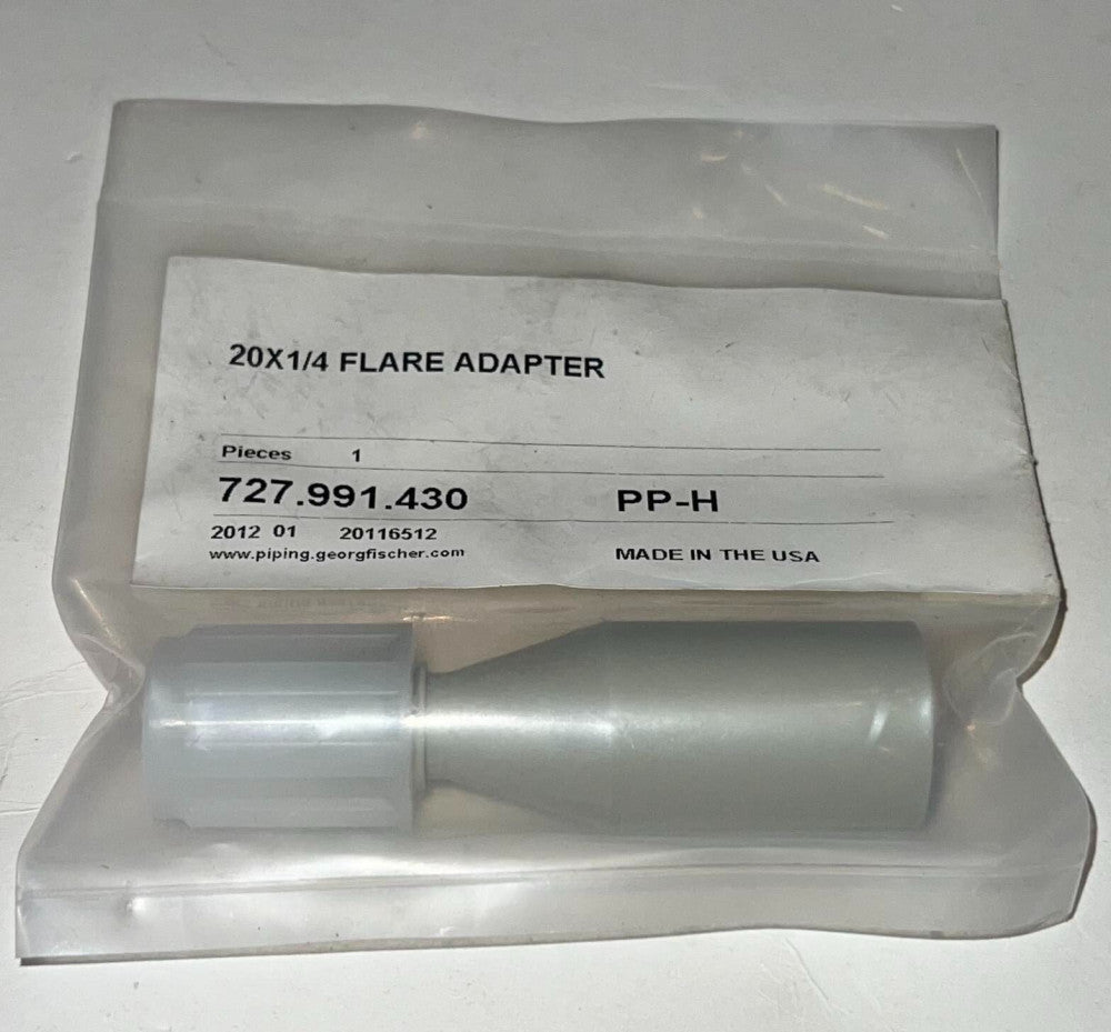GEORGE FISHER 727 991 430 PP H 20 X 1/4 Flare Adapter