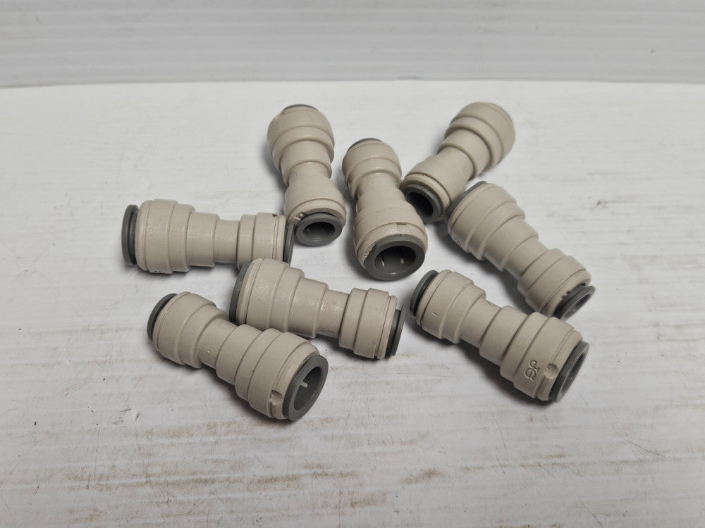 (8) JOHN GUEST PUSH-TO-CONNECT REDUCER TUBE FITTING SK 266-001 SF-51 1/2"X3/8"