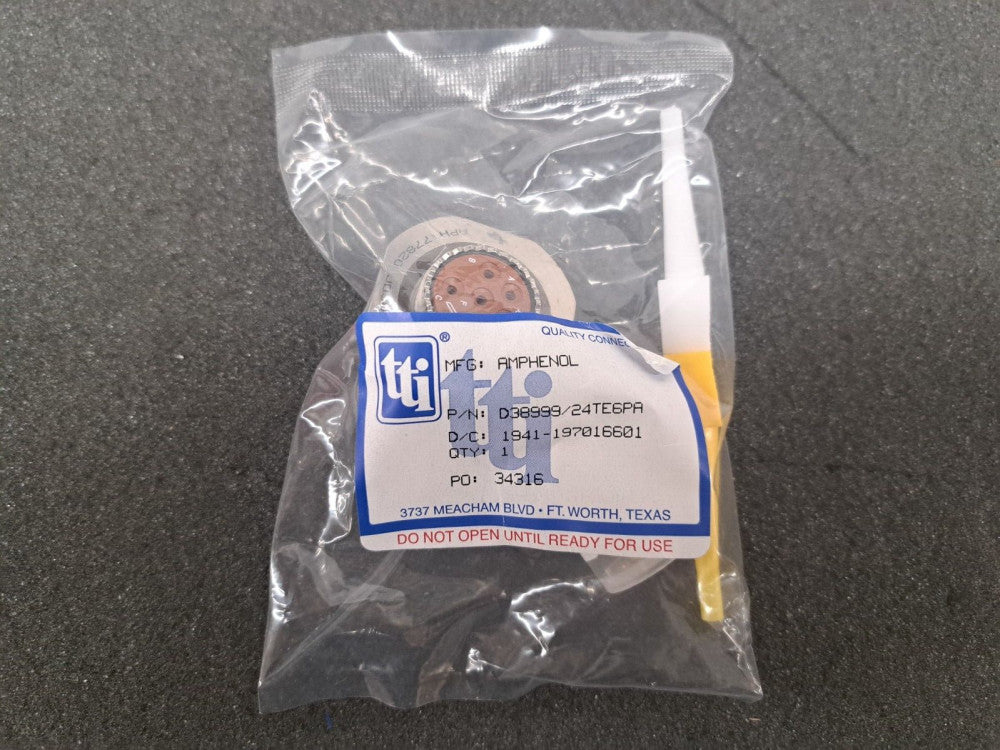 New, Amphenol, D38999/24TE6PA, Conn Circular PIN 6 POS Crimp ST Jam Nut 6 Termin