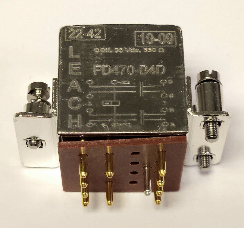 LEACH FD470 B4D 22-42 19-09 36 VDC 550 ohm Relay Metal Sealed Body Military