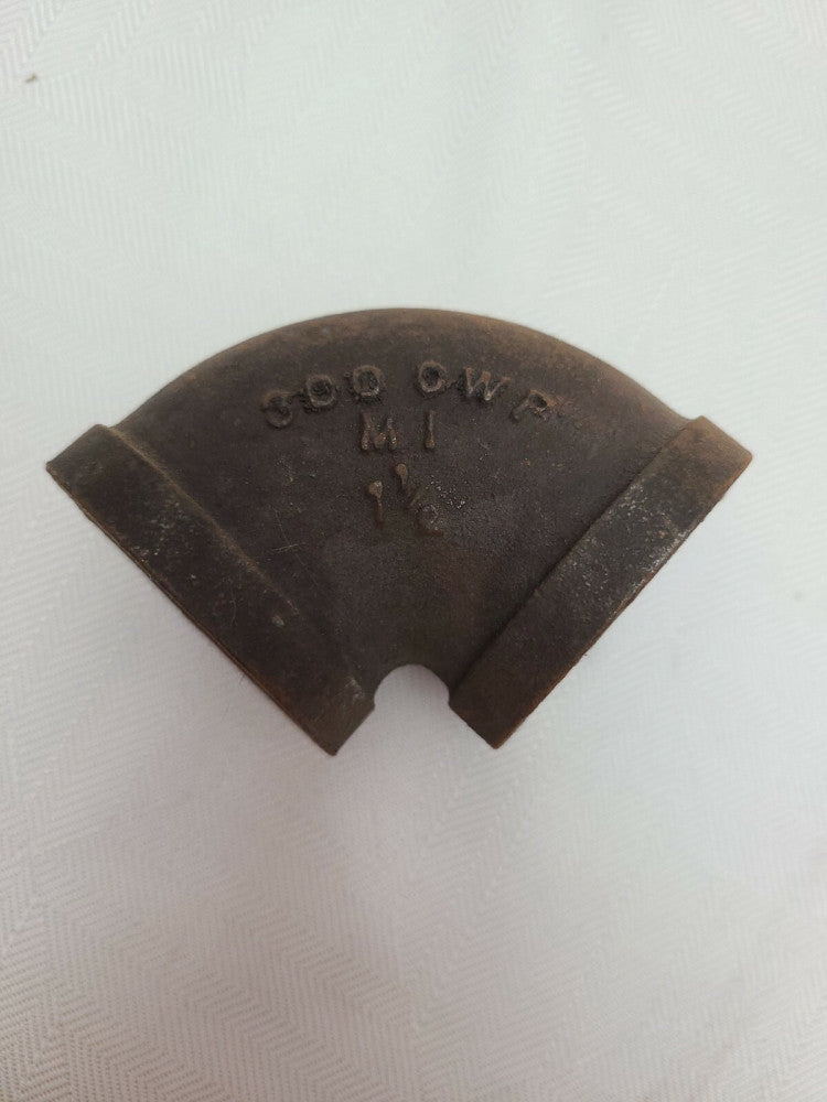 1.5" -1 1/2" BLACK MALLEABLE PIPE FITTING 90 DEGREE ELL WATER/AIR/GAS/STEAM/OIL