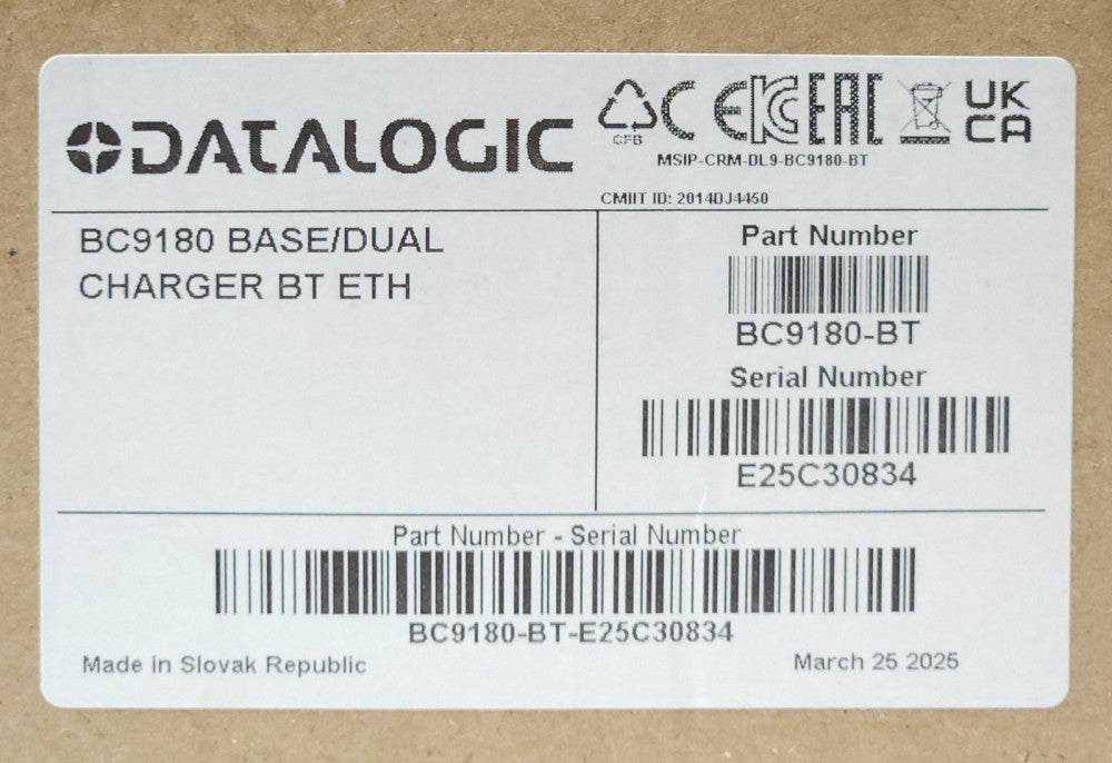 DATALOGIC BC9180-BT BC9180 Bar Code Scanner BASE DUAL CHARGER BT ETH POWERSCAN