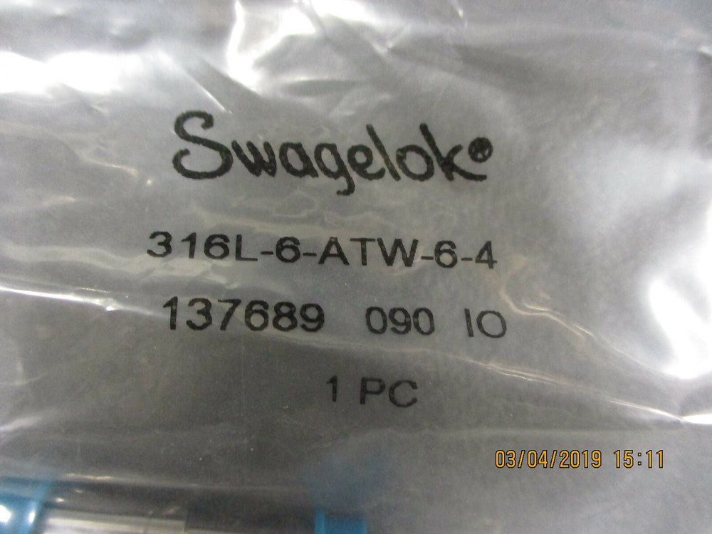 316L-6-ATW-6-4 Swagelok 316L Stainless Steel Automatic Tube BRAND NEW! LOT OF 2
