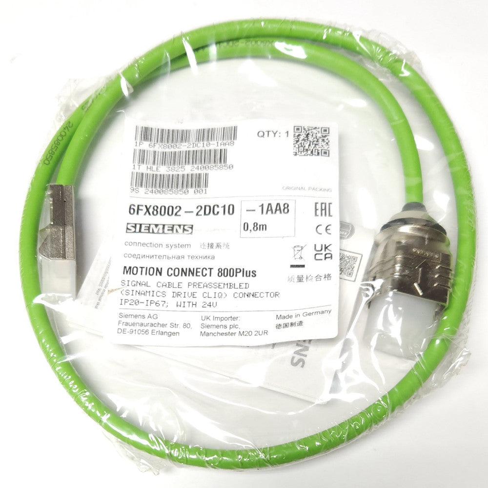 SIEMENS 2DC10 1AA8 0.8M MOTION CONNECT 800 PLUS SINAMICS DRIVE Signal Cable 0.8