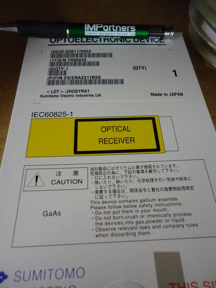Sumitomo ES/ERA2317BSS RECEIVER MOD OPTICAL 2.5GBPS APD W/SC SMT. Brand New!
