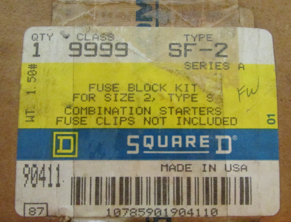 SQUARE D 9999 SF-2 Size 2 Type S Combo Starter Fuse Block Kit