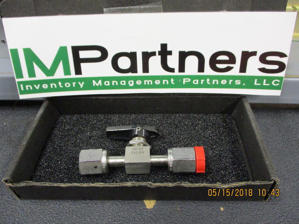 SS-42FVCR4 Whitey Stainless Steel 1-Piece 40G Series Ball Valve, Tube Brand New!