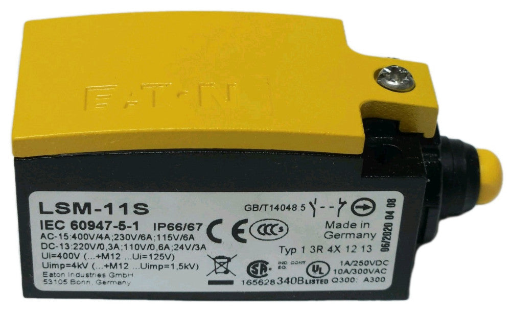EATON MOELLER LSM 11S Plunger Action Limit Switch 15-400 VAC 13-220 VDC LSM-11S