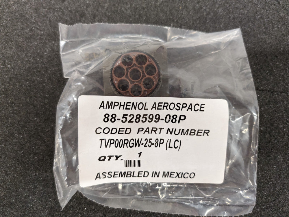 New, Amphenol, TVP00RGW-25-8P, Standard Circular Connector 8P Sz 25 Pin Recept