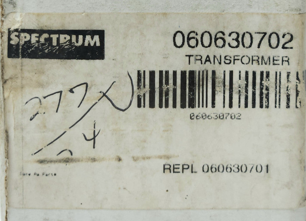 TYCO SPECTRUM 060630702 CONTROL Transformer 50 VA 4000 03AW18K22 PRIMARY 277 Sec