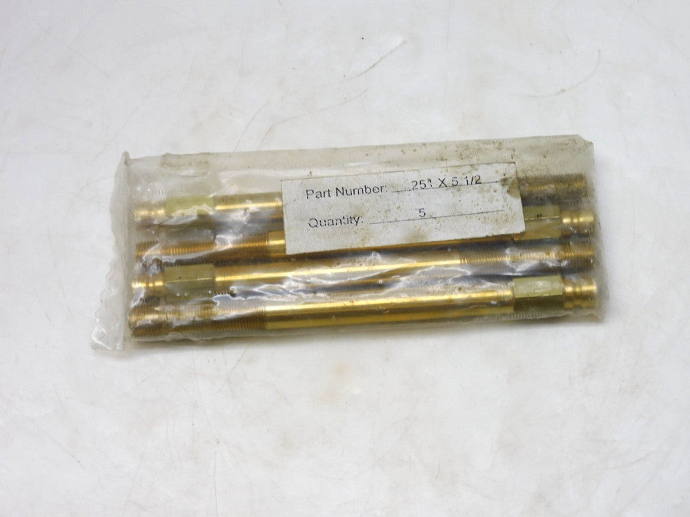 NO NAME 251 X 5-1/2 BRASS EXTENSION NIPPLES LOT OF 4