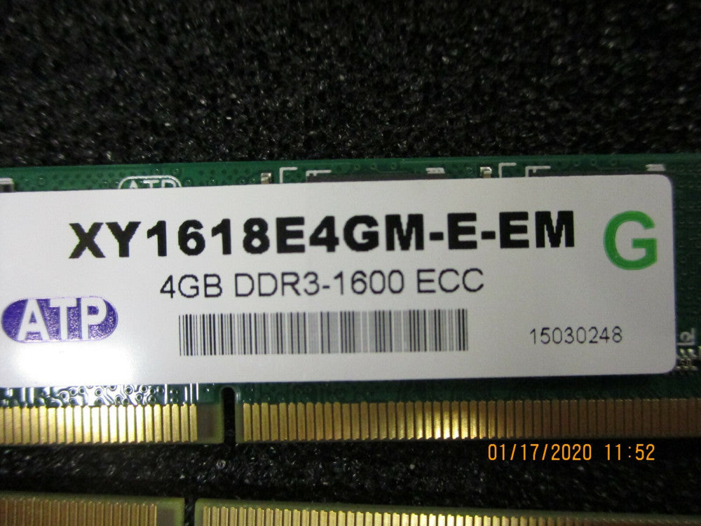 ATP - XY1618E4GM-E-EM - 4GB DDR3 1600mhz PC3-12800 ECC Server RAM