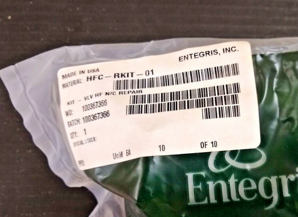 New, Entergris, HFC-RKIT-01, VALVE REPAIR KIT, HIGH FLOW, NC, PNEUMATIC, VACUUM