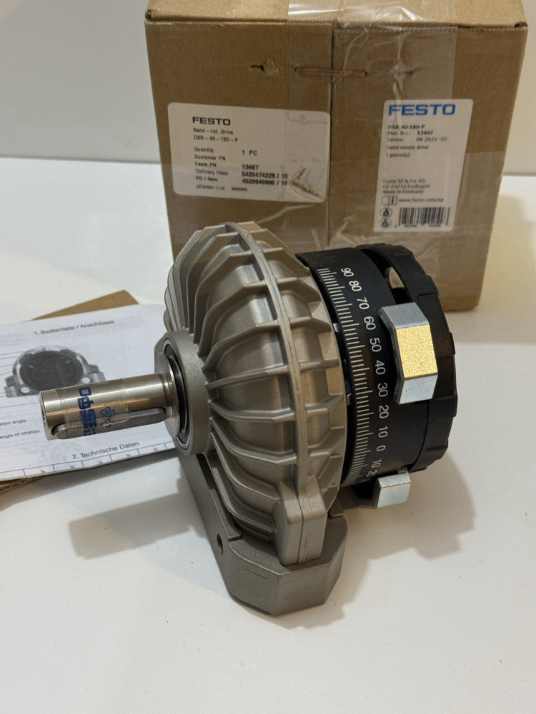 Festo DSR-40-180-P Pneumatic Semi Rotary Drive Actuator 13467 - Unused Open Box