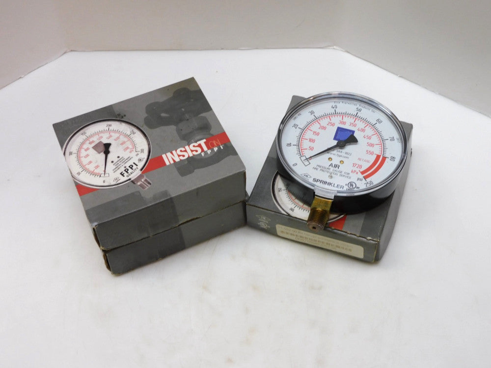 FPPI 11-552-00 Fire Sprinkler Protection Air Gauge 0-250PSI Lot Of 3