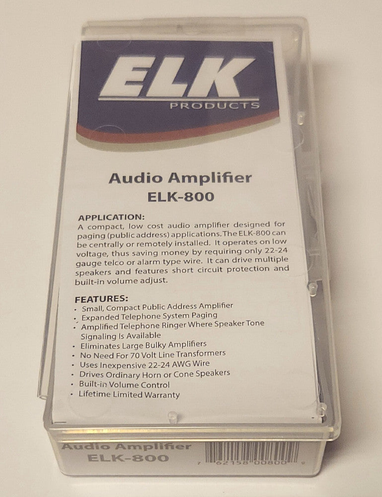 ELK PRODUCTS ELK-800 Audio Amplifier ELK 800 12 VDC 10 Watt