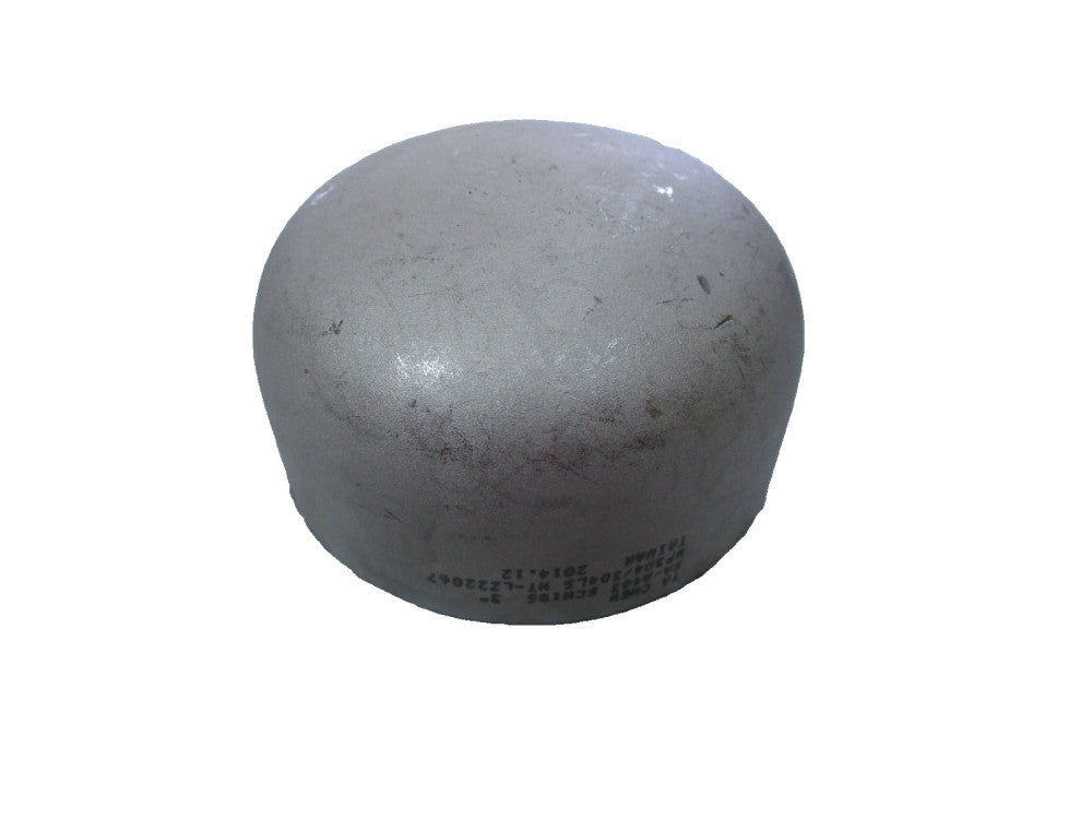 Ta Chen 3" 304 Stainless Butt Weld Cap Schedule 10s SCH 10S