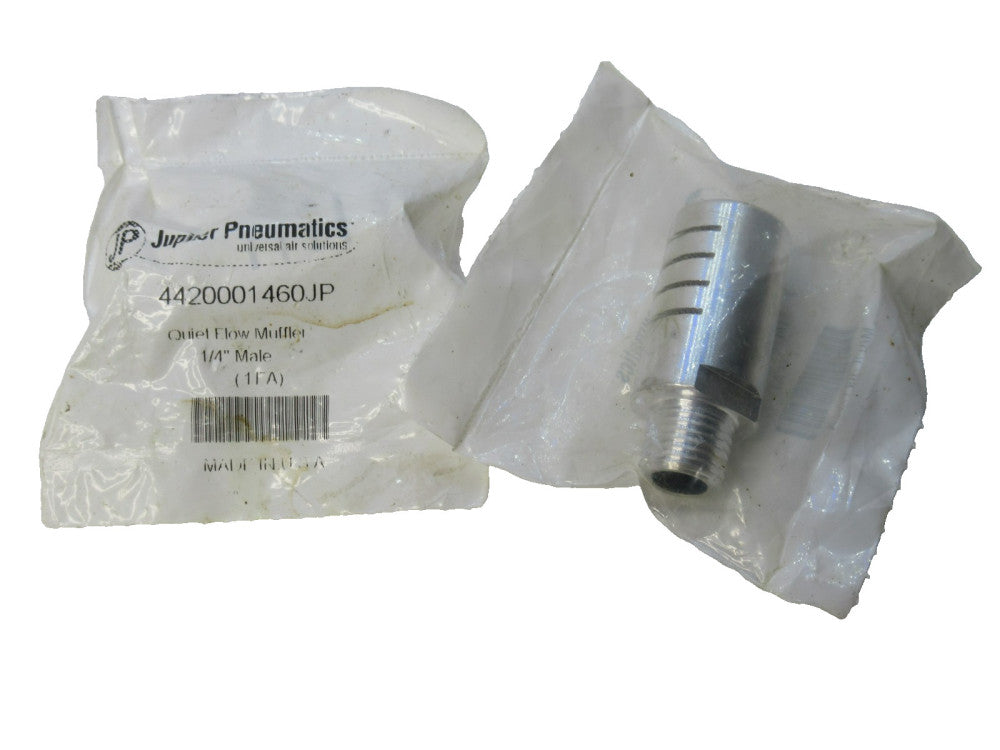 (NEW - Lot of 2) JUPITER PNEUMATICS 4420001460JP 1/4" Male Quiet Flow Muffler