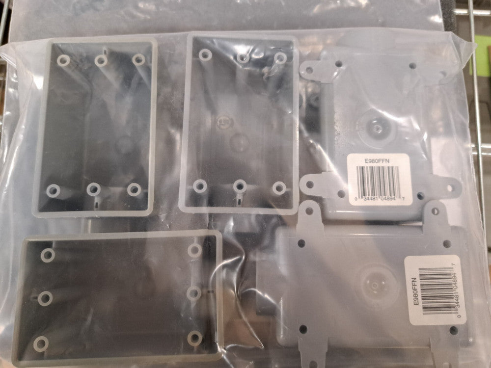 New, Carlon, E980FFN, Type FSE Non-Metallic Rigid Shallow Device Box, Lot of 5