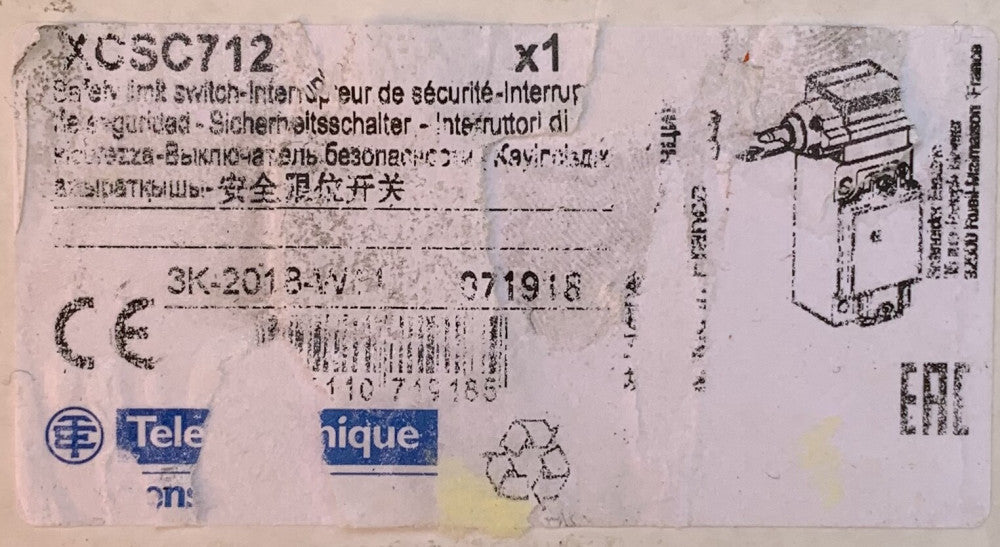 SCHNEIDER ELECTRIC TELEMECANIQUE XCS C712 XCS Safety Limit Switch